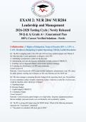 NUR 204&sol; NUR204  &colon;EXAM 2&colon;      Leadership and Management         Cycle&rpar; &vert; 50 Q&A 100&percnt; Correct Verified Solutions &vert; Grade A&plus; Guaranteed Pass -FORTIS