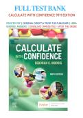 Test Bank for Calculate with Confidence 9th Edition by Deborah Gray Morris&comma; 9780443127328&comma; All Chapters 1-24 LATEST