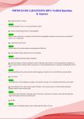 NM704 EXAM 2 QUESTIONS 100&percnt; Verified Questions&NewLine;& Answers