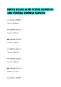 NMTCB BOARD EXAM ACTUAL QUESTIONS&NewLine;AND VERIFIED CORRECT ANSWERS&NewLine;