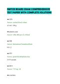 NMTCB BOARD EXAM COMPREHENSIVE&NewLine;TEST PAPER WITH COMPLETE SOLUTIONS&NewLine;