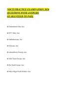 NOCTI PRACTICE EXAMINATION 2026&NewLine;QUESTIONS WITH ANSWERS&NewLine;GUARANTEED TO PASS&period;&NewLine;