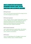 NOCTI COMPUTER NETWORKING&NewLine;EXAMPREP REVIEW SHEET TESTED&NewLine;QUESTIONS AND ACCURATE ANSWERS