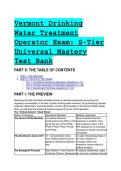 Vermont Drinking Water Treatment Operator Exam 2026&sol;2027 &vert; S-Tier Master Test Bank & Cheat Sheet &lpar;Q&A&rpar;