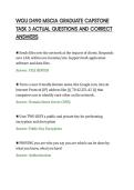 WGU D490 MSCIA GRADUATE CAPSTONE&NewLine;TASK 3 ACTUAL QUESTIONS AND CORRECT&NewLine;ANSWERS&NewLine;