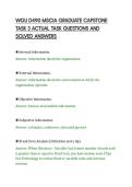 WGU D490 MSCIA GRADUATE CAPSTONE&NewLine;TASK 3 ACTUAL TASK QUESTIONS AND&NewLine;SOLVED ANSWERS