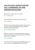 WGU D490 MSCIA GRADUATE CAPSTONE&NewLine;TASK 3 COMPREHENSIVE TEST PAPER&NewLine;QUESTIONS AND SOLUTIONS