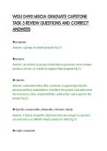 WGU D490 MSCIA GRADUATE CAPSTONE&NewLine;TASK 3 REVIEW QUESTIONS AND CORRECT&NewLine;ANSWERS