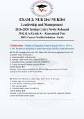 Exam 2&colon; NUR 204&sol; NUR204 &lpar;Latest 2026- 2028 Update&rpar; Leadership and Management Guide&vert; Questions & Answers&vert; Grade A&vert; 100&percnt; Correct &lpar;Verified Solutions&rpar;- Fortis