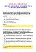 ATI MEDSURG PROCTORED EXAM&NewLine;COMPLETE QUESTIONS AND DETAILED SOLUTIONS&NewLine;LATEST UPDATE JUST RELEASED