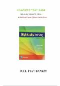 Test bank for High-Acuity Nursing&NewLine;by Kathleen Wagner RN MSN CS &lpar;Author&rpar;&comma; Melanie Hardin-Pierce &lpar;Author&rpar;&comma; Darlene Welsh &lpar;Author&rpar; all pages fully covered with test questions and answers guide A&plus;