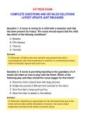 ATI PEDS EXAM&NewLine;COMPLETE QUESTIONS AND DETAILED SOLUTIONS&NewLine;LATEST UPDATE JUST RELEASED
