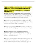 NUR HEALTH ASSESSMENT EXAM 2 &lpar;NEW&NewLine;VERSION 2026&sol;2027&rpar; COMPREHENSIVE&NewLine;REVIEW GUIDE MODULE 3-5 CORRECT&NewLine;RESPONSES A&plus;