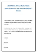 Virginia State Inspection Test 2026&sol;2027 &vert; 100&plus; Practice Questions with Answers & Detailed Rationales