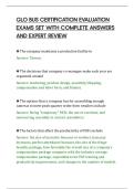 GLO BUS CERTIFICATION EVALUATION&NewLine;EXAMS SET WITH COMPLETE ANSWERS&NewLine;AND EXPERT REVIEW&NewLine;