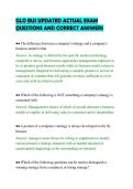 GLO BUS UPDATED ACTUAL EXAM&NewLine;QUESTIONS AND CORRECT ANSWERS