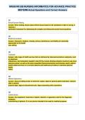 NR599 NR 599 NURSING INFORMATICS FOR ADVANCE PRACTICE&NewLine;MIDTERM Actual Questions and Correct Answers