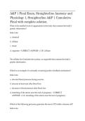 StraighterLine Anatomy and Physiology 1 &lpar;A&P 1&rpar; Final Exam &vert; Cumulative Final Test Bank with Complete Solutions & Rationales