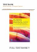 Test bank for Human Physiology&colon; An Integrated Approach&NewLine;by Dee Silverthorn &lpar;Author&rpar;  all pages fully covered with test questions and answers guide A&plus;