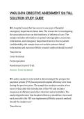 WGU D514 OBJECTIVE ASSESSMENT 126 FULL&NewLine;SOLUTION STUDY GUIDE