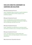 WGU D514 OBJECTIVE ASSESSMENT 126&NewLine;QUESTIONS AND SOLUTIONS