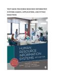 Test bank for Human Resource Information Systems&colon; Basics&comma; Applications&comma; and Future Directions all pages fully covered with test questions and answers graded A&plus;