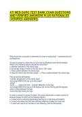 ATI MED SURG PROCTORED EXAM ACTUAL EXAM 2026&sol;2027 DETAILED QUESTIONS AND VERIFIED ANSWERS LATEST