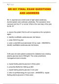 NR 601 FINAL EXAM QUESTIONS &NewLine;AND ANSWERSNR 601 FINAL EXAM QUESTIONS &NewLine;AND ANSWERS
