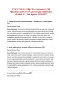 WGU C214 OA &lpar;Objective Assessment&rpar; &vert; 200 Questions and Correct Answers plus Rationale &vert; Graded A&plus; &vert; New Update 2026-2027