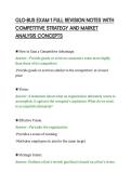 GLO-BUS EXAM 1 FULL REVISION NOTES WITH&NewLine;COMPETITIVE STRATEGY AND MARKET&NewLine;ANALYSIS CONCEPTS