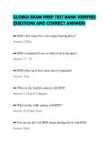 GLOBUS EXAM PREP TEST BANK VERIFIED&NewLine;QUESTIONS AND CORRECT ANSWERS&NewLine;