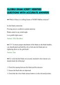 GLOBUS EXAM SCRIPT VERIFIED&NewLine;QUESTIONS WITH ACCURATE ANSWERS&NewLine;