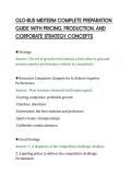GLO-BUS MIDTERM COMPLETE PREPARATION&NewLine;GUIDE WITH PRICING&comma; PRODUCTION&comma; AND&NewLine;CORPORATE STRATEGY CONCEPTS&NewLine;