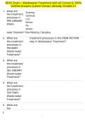 REHS Exam - Wastewater Treatment with all Correct & 100&percnt; Verified Answers &vert;Latest Version &vert;Already Graded A&plus;