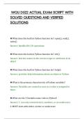 WGU D522 ACTUAL EXAM SCRIPT WITH&NewLine;SOLVED QUESTIONS AND VERIFIED&NewLine;SOLUTIONS