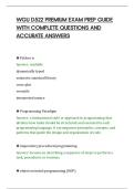 WGU D522 PREMIUM EXAM PREP GUIDE&NewLine;WITH COMPLETE QUESTIONS AND&NewLine;ACCURATE ANSWERS