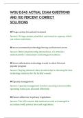 WGU D545 ACTUAL EXAM QUESTIONS&NewLine;AND 100 PERCENT CORRECT&NewLine;SOLUTIONS