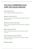WGU D545 COMPREHENSIVE EXAM&NewLine;SCRIPT WITH SOLVED QUESTIONS
