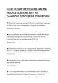 GOJET HAZMAT CERTIFICATION QUIZ FULL&NewLine;PRACTICE QUESTIONS WITH IATA&NewLine;DANGEROUS GOODS REGULATIONS REVIEW