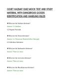 GOJET HAZMAT QUIZ MOCK TEST AND STUDY&NewLine;MATERIAL WITH DANGEROUS GOODS&NewLine;IDENTIFICATION AND HANDLING RULES&NewLine;