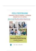 Test Bank For Community Health Nursing&colon;A Canadian Perspective 6th Edition Author&colon;Stamler And Yiu All Chapters&lbrace;1-33&rcub; 100&percnt; Complete With Verified Questions And Answers
