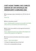 GOJET HAZMAT TRAINING QUIZ COMPLETE&NewLine;QUESTION SET WITH RATIONALES AND&NewLine;AVIATION SAFETY COMPLIANCE 2026&NewLine;