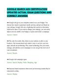 GOOGLE SEARCH ADS CERTIFICATION&NewLine;UPDATED ACTUAL EXAM QUESTIONS AND&NewLine;CORRECT ANSWERS&NewLine;