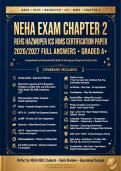 NEHA Chapter 2 Study Guide &ndash; Complete Questions & Answers &lpar;2026&sol;2027&rpar;