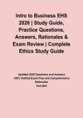 Intro to Business EHS 2026 &vert; Study Guide&comma; Practice Questions&comma; Answers&comma; Rationales & Exam Review