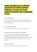 GORDIS EPIDEMIOLOGY 6TH EDITION&NewLine;CELENTANO TEST BANK CHAPTERS 1&NewLine;THROUGH 20 ACTUAL TEST PAPER&NewLine;COMPLETE ANSWER GUIDE GUARANTEED&NewLine;TO PASS&NewLine;