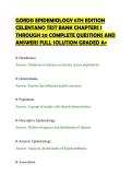 GORDIS EPIDEMIOLOGY 6TH EDITION&NewLine;CELENTANO TEST BANK CHAPTERS 1&NewLine;THROUGH 20 COMPLETE QUESTIONS AND&NewLine;ANSWERS FULL SOLUTION GRADED A&plus;