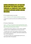GORDIS EPIDEMIOLOGY 6TH EDITION&NewLine;CELENTANO TEST BANK CHAPTERS 1&NewLine;THROUGH 20 COMPLETE STUDY GUIDE&NewLine;ACCURATE ANSWERS EXPERT REVIEW&NewLine;RESOURCE