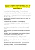REHS&sol;RS Epidemiology and Disease Test with all Correct & 100&percnt; Verified Answers &vert;Actual Complete Update &vert;Already Graded A&plus;