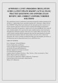 AP PHYSICS 1 &vert; UNIT 1 PROGRESS CHECK &vert; STUDY GUIDE &vert; LATEST UPDATE 2026&sol;2027 &vert; ACTUAL EXAM &vert; PRACTICE QUESTIONS AND ANSWERS &vert; EXAM REVIEW &vert; 100&percnt; CORRECT ANSWERS &vert; VERIFIED SOLUTIONS